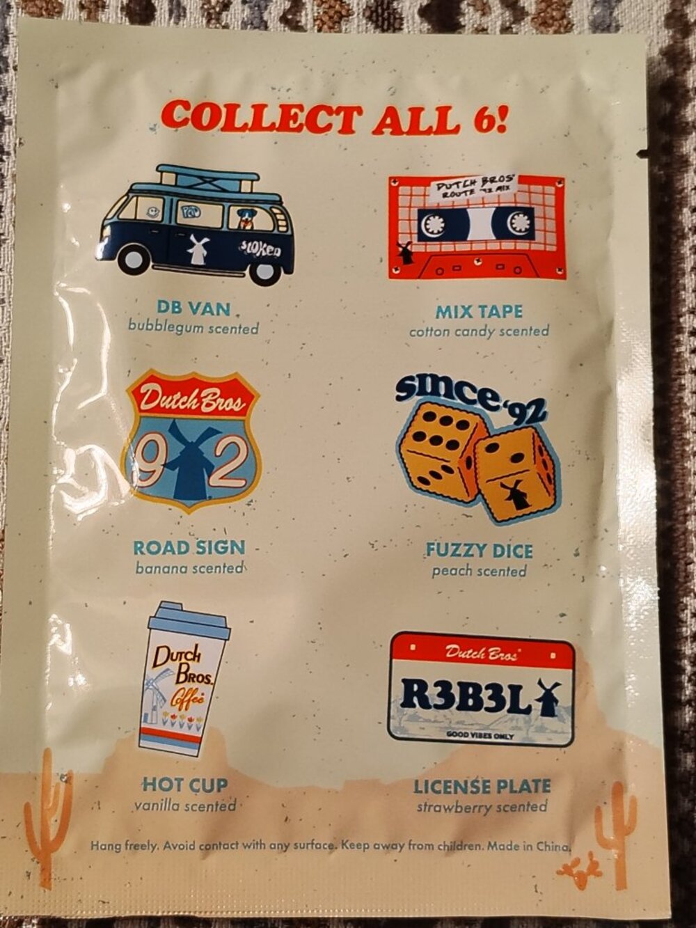 Dutch Bros Route 92 Mystery Car Air Fresheners May 2026 Drop 1 Sealed Pack Of 2 - Picture 2 of 3